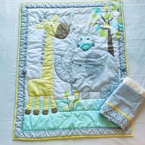 Garanimals crib bedding blanket and crib skirt very good condition no stains.